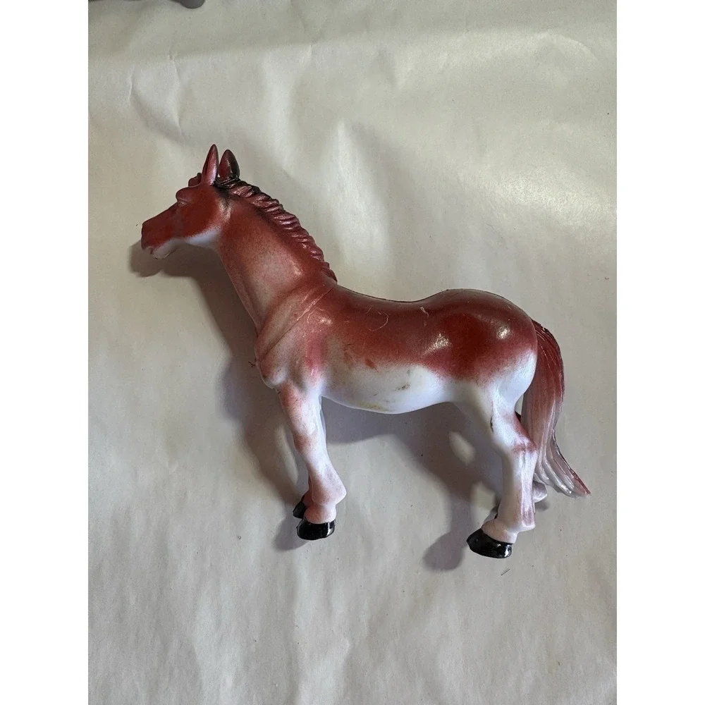Vintage Hard Plastic Toy Horses Lot of 6 – Multicolor 1980s Style - Picture 4 of 7